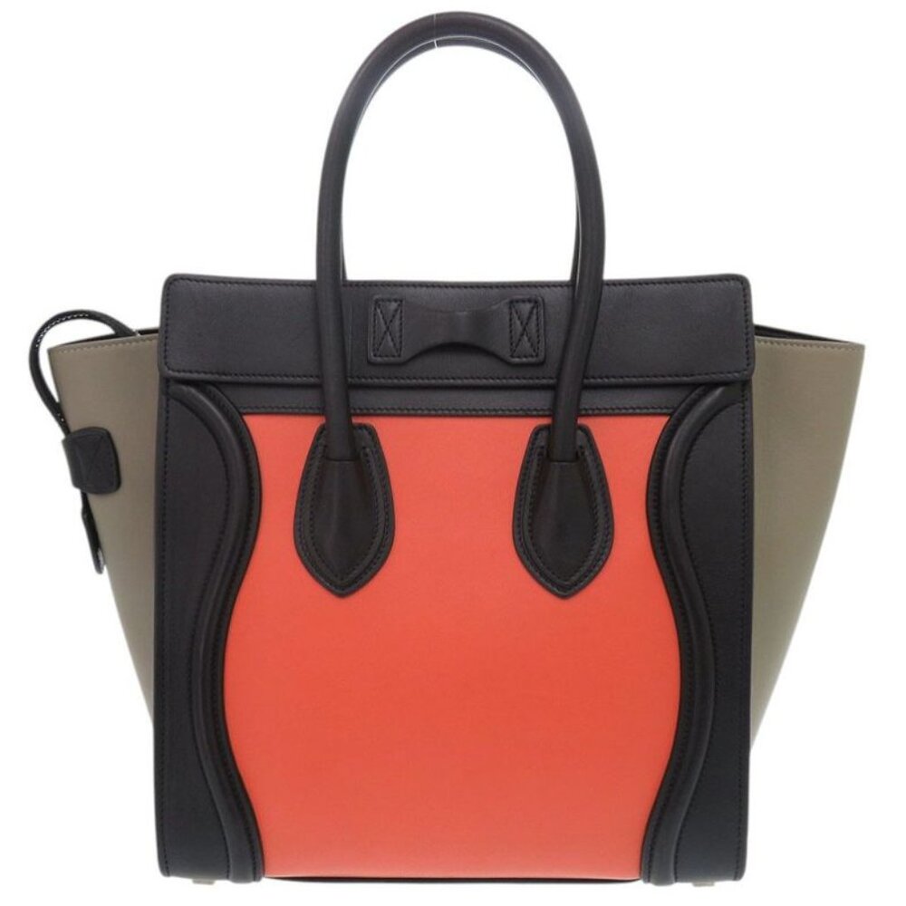Celine Luggage Micro Shopper Leather Multicolor Handbag 0497 Celine - Picture 3 of 10